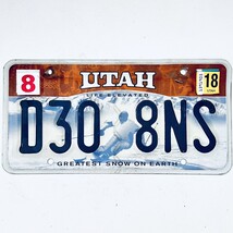 2018 United States Utah Greatest Snow On Earth Passenger License Plate D... - $11.87