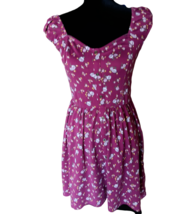 My Michelle floral sundress - flowy skirt and sweet ruffle cap sleeves, Size M - £15.55 GBP