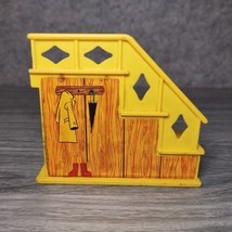 Vintage Fisher Price Little People Yellow Stairs Staircase Closet for House 952 - $10.76