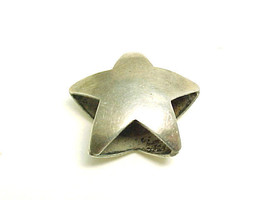 STAR Shaped Charm Pendant in Sterling Silver - 7/8 inch - FREE SHIPPING - $20.00