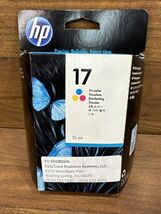 HP 17 Tri-Color Ink Cartridge Inkjet  - GENUINE - NEW - Sept 2013 - $9.50