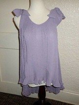 Romeo &amp; Juliet Couture Pleated Top Lilac Size M NWT - £31.15 GBP