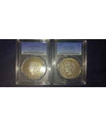 2- US - MS 64 SILVER DOLLARS/ 1924 PEACE &amp; 1922 MORGAN -OVER 100YO fr sh  - $1,332.57 MXN