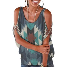 Mondxflaur Stripes Sleeveless T Shirts for Women Loose Fit Elegant Top C... - $22.99