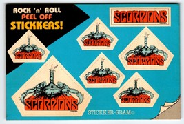 SCORPIONS Vintage Hard Rock Metal Decals 1985 On Postcard Stickker Gram Official - £29.04 GBP
