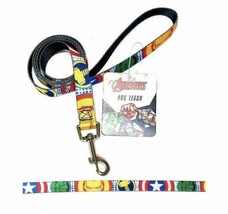 Marvel Avengers Dog Leash With Metal Clip, 4 Feet,  Hulk, Iron Man, Cast... - $201.79 MXN