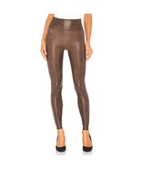 Spanx Faux Leather Snakeskin Leggings 20265R Brown Snakeskin Medium - $82.06 CAD