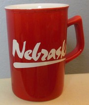 Nebraska Mug Red and White 4.25&quot; - £11.01 GBP