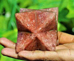 85MM Golden Healer Quartz Crystal Healing Spiritual Reiki Gemstone Merka... - $82.39