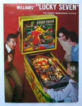 Lucky Seven Pinball FLYER Original 1978  Flipper Game Retro Vintage Prom... - £22.02 GBP