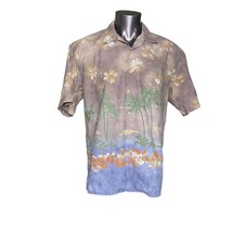 Vintage Burma Bibas Mens Hawaiian Shirt Short Sleeve Sunset Beach Size XL c - $22.99