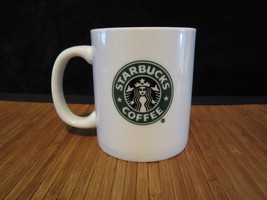 2007 Starbucks Coffee Tea Cup White w/ Green Mermaid logo 8 oz. - £11.79 GBP