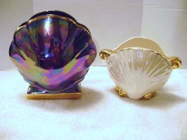 Ceramic Iridescent Shell Shaped Vases - $25.00