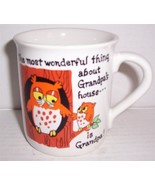 NEW &quot;The Most Wonderful Thing About Grandpa&#39;s House..&quot;- Owl Ceramic Coff... - $27.14