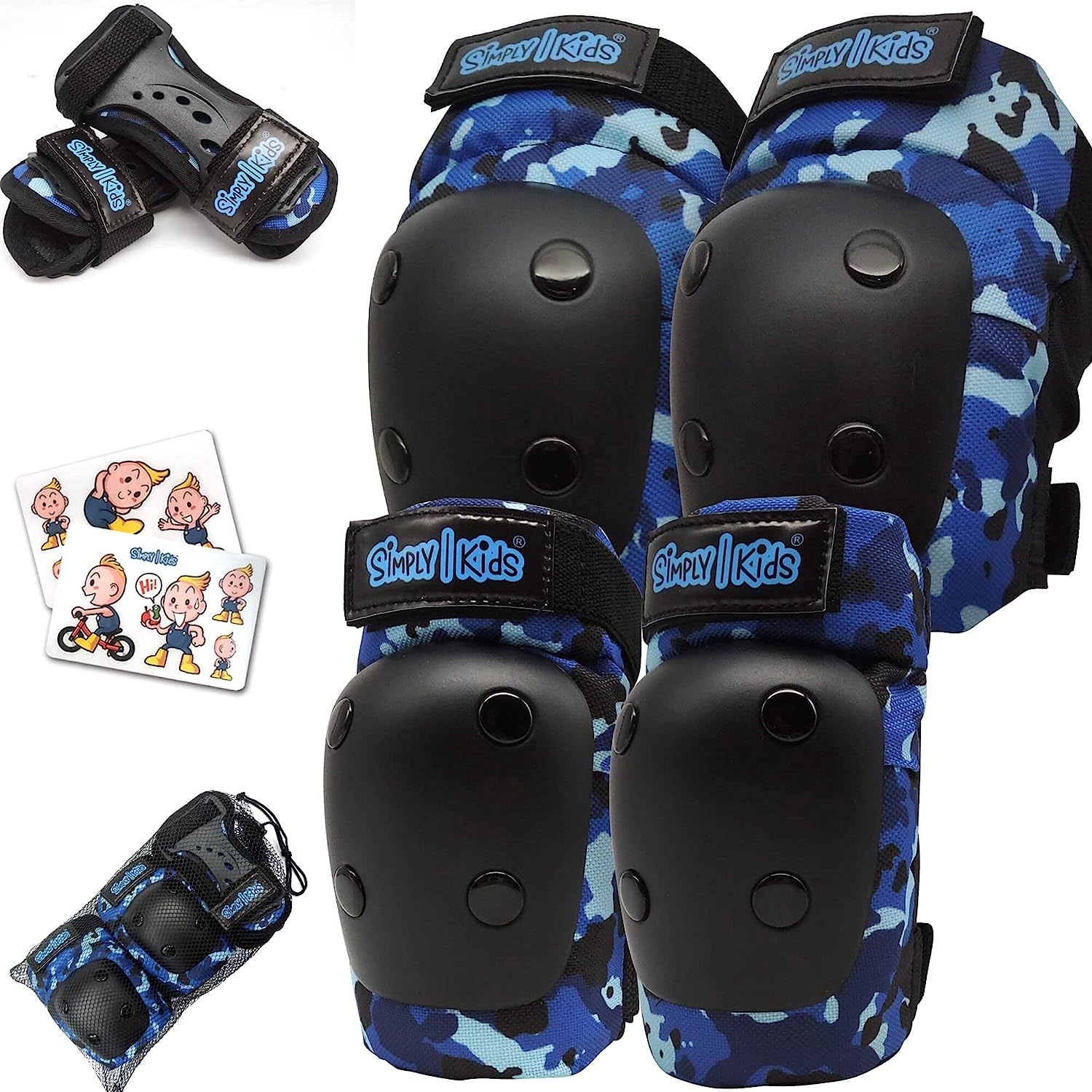 Simply Kids Knee And Elbow Pads With Wrist Guards, Hardsoft Pad Tech. - ... - $35.93