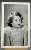 Girl Short Brunette Curly Hair Photo Postcard Posted B/W - $3.00