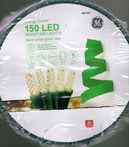 GE ENGERGY SMART 847997 150CT WARM WHITE MINIATURE LED 50&#39; GREEN STRING ... - $34.98