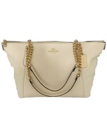 Coach Ava Chain Tote F87775 Chalk Pebbled Leather Gold Chain Shoulder Ba... - $193.72 CAD