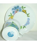 NORITAKE Cup &amp; Saucer Set Hawaiian Holidays Younger Image Hula 2232 - $26.21
