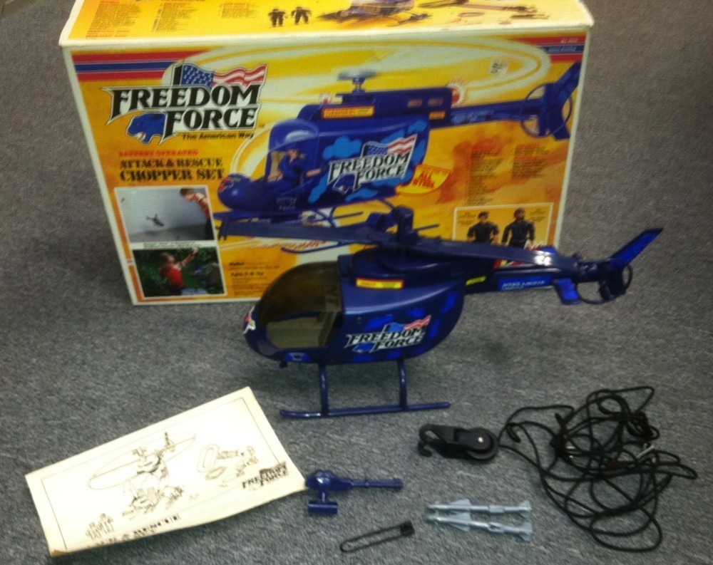Gi Joe Freedom Force Nylint Rescue Chopper Large 80's Toy Set.   Cool.   - $75.00