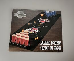 Party Games Beer Pong Table and Mat Bar Crafters New - $360.99 MXN