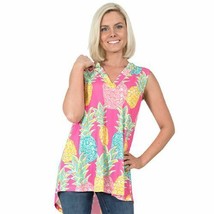 Simply Southern Ladies Preppy Small NWT Charleston Pineapple Top Sleeveless - £11.97 GBP