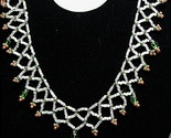 White and green gold lace necklace thumb155 crop