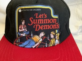 Steven Rhodes &quot;Let&#39;s Summon Demons&quot; Spencer&#39;s Black &amp; Red Snapback Hat Used - $24.74