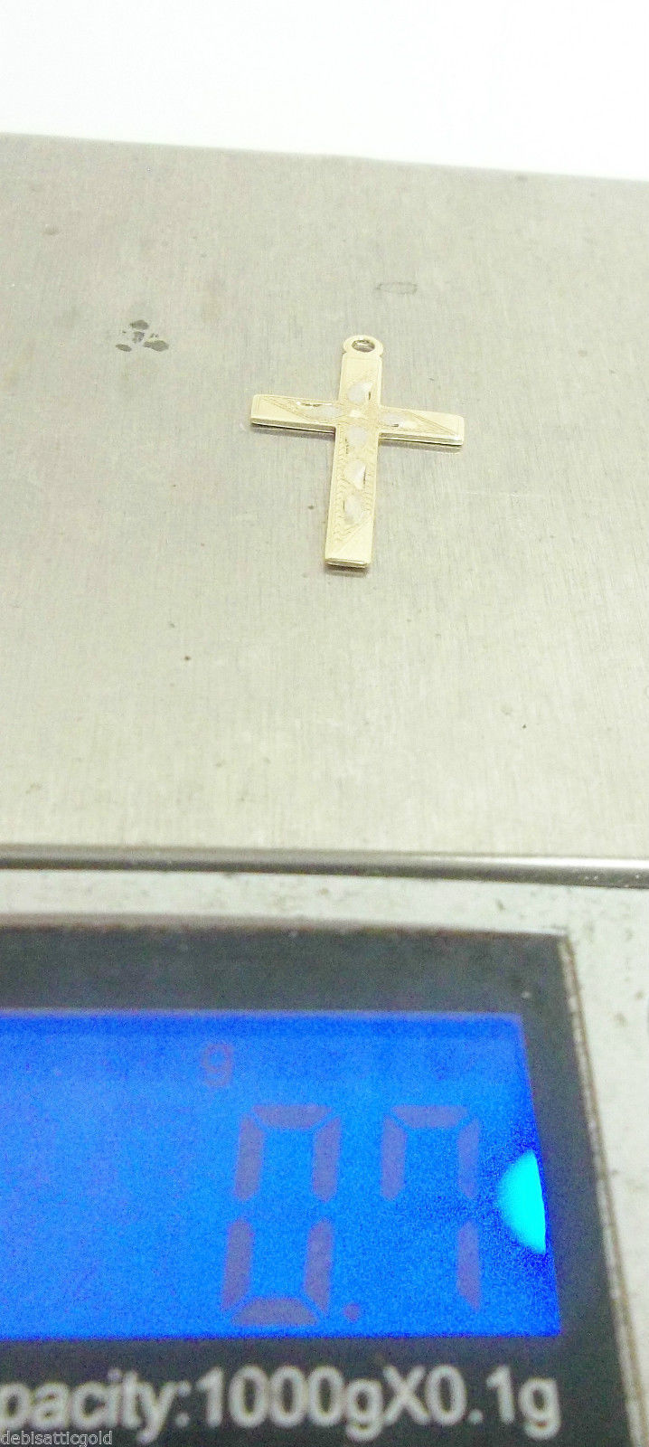 10k Yellow Gold Cross Pendant Diamond Cut and 50 similar items