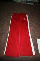 UW Wisconsin Badgers Red Athletic Jersey Pants  - Ladies Medium - £5.47 GBP