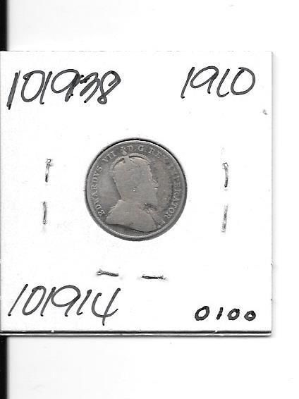 1910 Canadian Dime - # 101938 - $2.88
