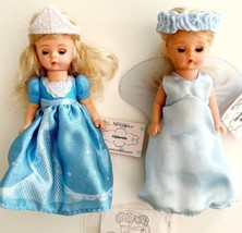 Porcelain Dolls Madame Alexander Tags Cinderella Blue Fairy Lot Of 2 5&quot; PorcBin1 - £19.65 GBP