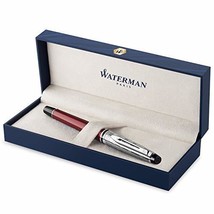 Waterman Expert Deluxe Fountain Pen, Dark Red with Chiselled Cap, Medium... - £128.87 GBP