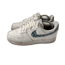 Womens Nike Air Force 1 Low &#39;07 Size 9 &quot;White Worn Blue Paisley&quot; DH4406-100 - $85.50