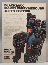 Vintage Magazine Ad Print Design Advertising Black Max Boat Outboard Motors - £22.99 GBP