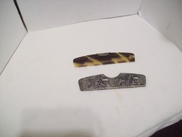 Vintage Comb Holder with Tortoise Style Comb Made in Denmark - Silver Pl... - $19.79