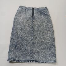 Iris Jeans Acid Wash Denim Pencil Skirt Women’s Size Large Stretch Rear Zipper image 2