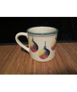 1982 Hartstone Pottery Christmas Holiday Burgundy Ornaments Coffee Mug T... - $24.99