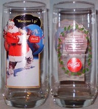 Coca~Cola Glass Haddon Sundblom Santa Claus 1943 - £4.00 GBP
