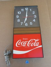 Vintage Enjoy Coca Cola Hanging Wall Clock Sign Advertisement  U - £140.98 GBP