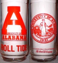 Coca~Cola Glass Collegiate Crest University of Alabama Roll Tide - £6.39 GBP