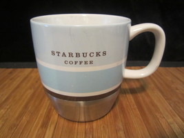 An item in the Collectibles category:  Starbucks Urban Stainless Steel Blue 2007 Coffee Tea Mug Cup 10 oz