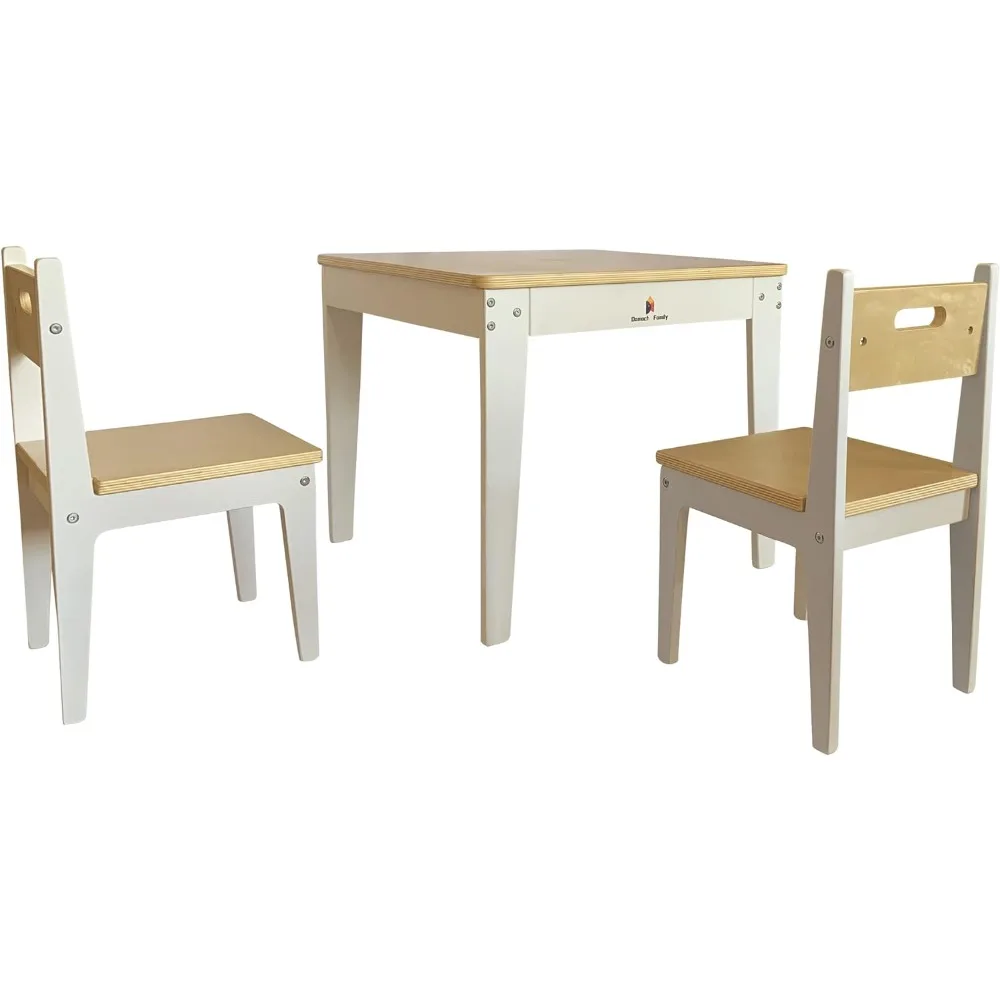 Kids Wood Table and Chair Set Children Furniture for Home and Kindergarten - £145.20 GBP