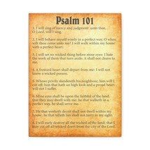  Psalm 101 Chapter Gold Bible Canvas Christian Wall Art Ready to - £60.04 GBP+