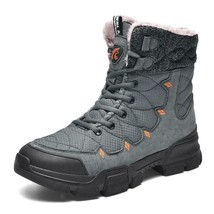  Botas de nieve de invierno para hombre, piel cálida, antideslizante al aire - $59.35