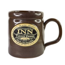 Deneen Pottery Mug Inn Valley Farms Walpole New Hampshire Brown Coffee Handmade - £14.92 GBP