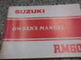 1982 Suzuki RM60 Proprietari Manuale Fabbrica OEM Modello Z Minor Decolorazione - £13.49 GBP
