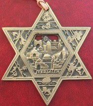 Gold Star of Magen David wall hanging Jerusalem old city ornament from I... - $15.50