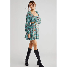 New Free People Jael Printed Mini Dress $128 SMALL Ginger Snap - £58.05 GBP