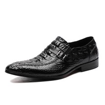 mens formal shoes leather  Oxford  shoes for men black wedding shoes slipon leat - £147.39 GBP